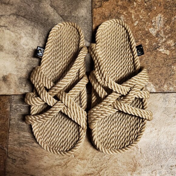 Nomadic State Of Mind Slip On Rope Sandals Womens Size 9/9.5 Mens 7/7.5 Camel... - Picture 1 of 9
